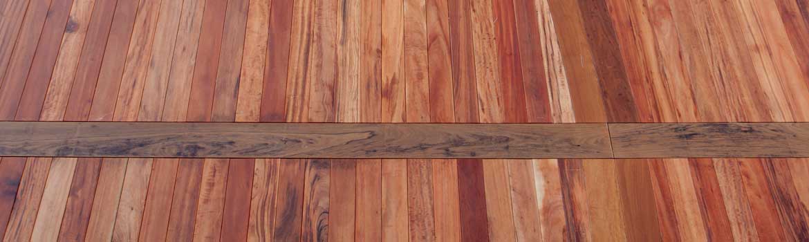 Fastener free hardwood surface created with Ipe Clip® hidden deck fasteners