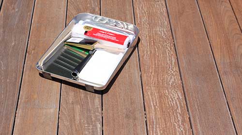 Let your hardwood deck dry
