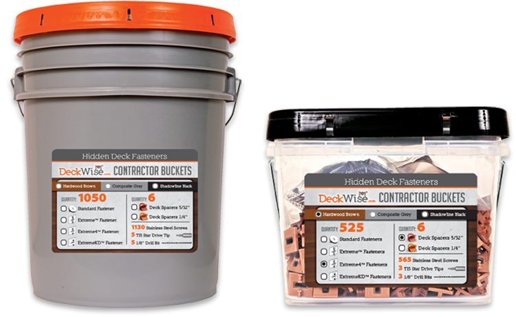 Ipe Clip® Standard contractor buckets